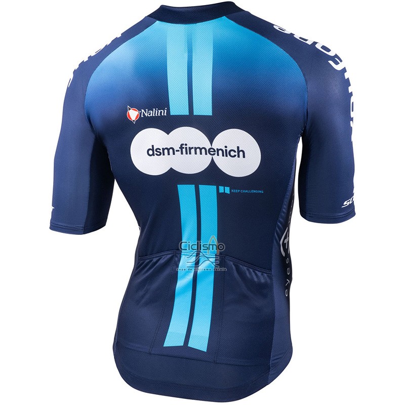 Team DSM Firmenich Ropa Ciclismo Culotte Corto 2023 Mangas Cortas Verde Azul